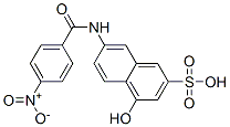 4-hydroxy-7-[(4-nitrobenzoyl)amino]naphthalene-2-sulphonic acid CAS#: 132-88-7
