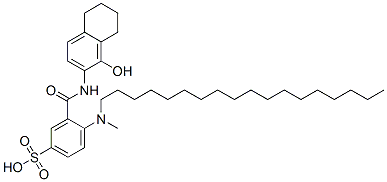 4-(methyloctadecylamino)-3-[(5,6,7,8-tetrahydro-1-hydroxy-2-naphthyl)carbamoyl]benzenesulphonic acid CAS#: 2589-61-9