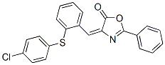 4-[o-(p-Chlorophenylthio)benzylidene]-2-phenyl-5(4H)-oxazolone CAS#: 107572-08-7
