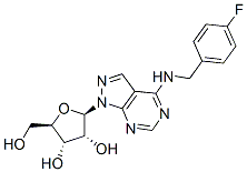 4-[p-Fluorobenzylamino]-1-beta-d-ribofuranosylpyrazolo[3,4-d]pyrimidin e CAS#: 102353-73-1