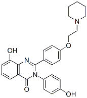 4(3H)-Quinazolinone,  8-hydroxy-3-(4-hydroxyphenyl)-2-[4-[2-(1-piperidinyl)ethoxy]phenyl]- CAS#: 242478-07-5