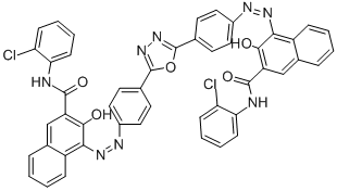 4,4'-[1,3,4-OXADIAZOLE-2,5-DIYLBIS(4,1-PHENYLENEAZO)] BIS[N-(2-CHLOROPHENYL)-3-HYDROXY-2-NAPHTHALENECARBOXAMIDE CAS#: 109299-00-5