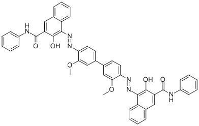 4,4'-[(3,3'-dimethoxy[1,1'-biphenyl]-4,4'-diyl)bis(azo)]bis[3-hydroxy-N-phenylnaphthalene-2-carboxamide] CAS#: 10127-03-4