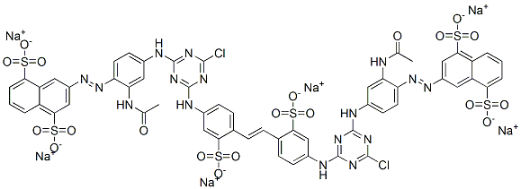 4,4'-Bis[4-[3-acetylamino-4-(4,8-disulfo-2-naphtylazo)anilino]-6-chloro-1,3,5-triazin-2-ylamino]-2,2'-stilbenedisulfonic acid hexasodium salt CAS#: 101453-66-1