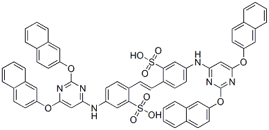 4,4'-bis[2,6-di(2-Naphthoxy)pyrimidin-4-ylamino] stilbene-2,2'-disulfonic acid CAS#: 28837-52-7