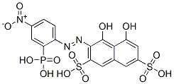 4,5-Dihydroxy-3-[(4-nitro-2-phosphonophenyl)azo]-2,7-naphthalenedisulfonic acid CAS#: 18029-36-2