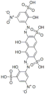 4,5-Dihydroxy-3,6-bis[(2-hydroxy-5-nitro-3-sulfophenyl)azo]-2,7-naphthalenedisulfonic acid CAS#: 26196-08-7