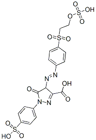 4,5-dihydro-5-oxo-4-[[4-[[2-(sulphooxy)ethyl]sulphonyl]phenyl]azo]-1-(4-sulphophenyl)-1H-pyrazole-3-carboxylic acid CAS#: 10149-98-1