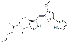 4,5,6,7-Tetrahydro-1-[[3-methoxy-5-(1H-pyrrol-2-yl)-2H-pyrrol-2-ylidene]methyl]-4-methyl-5-(1-methylpentyl)-2H-isoindole CAS#: 22373-48-4