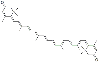 (4E)-3,5,5-trimethyl-4-[(2E,4E,6E,8E,10E,12E,14E,16E,18E)-3,7,12,16-te tramethyl-18-(2,6,6-trimethyl-4-oxo-1-cyclohex-2-enylidene)octadeca-2, 4,6,8,10,12,14,16-octaenylidene]cyclohex-2-en-1-one CAS#: 2231-40-5