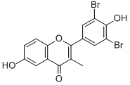 4H-1-Benzopyran-4-one, 2-(3,5-dibromo-4-hydroxyphenyl)-6-hydroxy-3-met hyl- CAS#: 104567-72-8