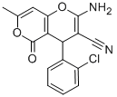 4H,5H-PYRANO[4,3-B]PYRAN-3-CARBONITRILE, 2-AMINO-4-(2-CHLOROPHENYL)-7-METHYL-5-OXO- CAS#: 220986-34-5
