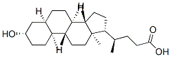 (4R)-4-[(3S,5R,8R,9S,10S,13R,14S,17R)-3-hydroxy-10,13-dimethyl-2,3,4,5,6,7,8,9,11,12,14,15,16,17-tetradecahydro-1H-cyclopenta[a]phenanthren-17-yl]pentanoic acid CAS#: 1534-35-6