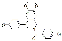 (4S)-1,2,3,4-Tetrahydro-2-(4-bromobenzoyl)-4-(4-methoxyphenyl)-6,7-dimethoxyisoquinoline CAS#: 23330-78-1