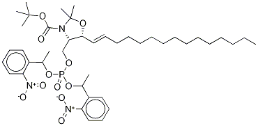 (4S,5R)-4-[[[Bis[1-(2-nitrophenyl)ethoxy]phosphinyl]oxy]Methyl]-2,2-diMethyl-5-(1E)-1-pentadecen-1-yl-3-oxazolidinecarboxylic Acid 1,1-DiMethyleth CAS#: 207516-26-5