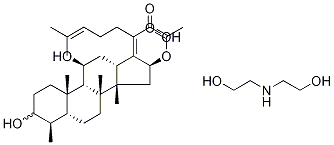 (4alpha,8alpha,9beta,13alpha,14beta,17Z)-16beta-acetoxy-3alpha,11alpha-dihydroxy-29-nordammara-17(20),24-dien-21-oic acid, compound with 2,2'-iminodiethanol (1:1) CAS#: 16391-75-6