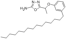 5-(1-(3-Pentadecylphenoxy)ethyl)-1,3,4-oxadiazol-2-amine CAS#: 111254-05-8