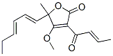 (+)-5-[(1E,3E)-1,3-Hexadienyl]-4-methoxy-5-methyl-3-[(E)-1-oxo-2-butenyl]furan-2(5H)-one CAS#: 21494-09-7