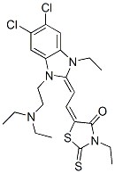 5-[2-[5,6-dichloro-1-[2-(diethylamino)ethyl]-3-ethylbenzimidazolin-2-ylidene]ethylidene]-3-ethylrhodanine CAS#: 28543-87-5
