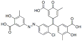 5-[[2-Chloro-5-[(3-carboxy-4-hydroxy-5-methylphenyl)azo]phenyl](3-carboxy-5-methyl-4-oxo-2,5-cyclohexadien-1-ylidene)methyl]-2-hydroxy-3-methylbenzoic acid CAS#: 10169-08-1
