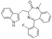 5-(2-FLUOROPHENYL)-1,3-DIHYDRO-3-(1H-INDOL-3-YLMETHYL)-1-METHYL-2H-1,4-BENZODIAZEPIN-2-ONE CAS#: 103342-82-1