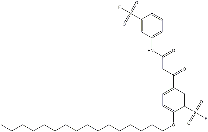 5-[3-[[3-(Fluorosulfonyl)phenyl]amino]-1,3-dioxopropyl]-2-(hexadecyloxy)benzenesulfonyl fluoride CAS#: 2537-11-3