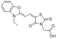 5-[(3-ETHYL-2(3H)-BENZOXAZOLYLIDENE)ETHYLIDENE]-4-OXO-2-THIOXO 3-THIAZOLIDINEACETIC ACID CAS#: 23236-18-2