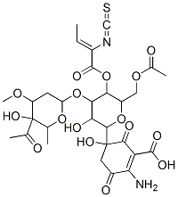 5-[4-(5-acetyl-5-hydroxy-4-methoxy-6-methyl-oxan-2-yl)oxy-6-(acetyloxy methyl)-3-hydroxy-5-[(Z)-2-isothiocyanatobut-2-enoyl]oxy-oxan-2-yl]-2- amino-5-hydroxy-3,6-dioxo-cyclohexene-1-carboxylic acid CAS#: 101411-69-2
