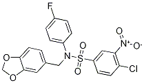 5-({[(4-Chloro-3-nitrophenyl)sulphonyl](4-fluorophenyl)amino}methyl)-1,3-benzodioxole CAS#: 216501-69-8