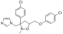 5-((4-Chlorophenoxy)methyl)-3-(4-chlorophenyl)-3-((1H-imidazol-1-yl)methyl)-2- methylisoxazolidine CAS#: 114372-38-2