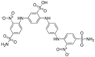 5-[[4-(aminosulphonyl)-2-nitrophenyl]amino]-2-[[4-[[4-(aminosulphonyl)-2-nitrophenyl]amino]phenyl]amino]benzenesulphonic acid CAS#: 12239-00-8