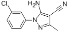 5-Amino-1-(3-chlorophenyl)-3-methyl-1H-pyrazole-4-carbonitrile CAS#: 107842-57-9