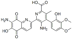 5-Amino-6-(7-amino-5,8-dihydro-6-hydroxy-5,8-dioxoquinolin-2-yl)-4-(2-hydroxy-3,4-dimethoxyphenyl)-3-methyl-2-pyridinecarboxylic acid CAS#: 104462-58-0