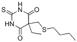 5-[(Butylthio)methyl]-2,3-dihydro-5-ethyl-2-thioxo-4,6(1H,5H)-pyrimidinedione CAS#: 115-59-3