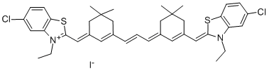 5-CHLORO-2-((3-[(E)-3-(3-([5-CHLORO-3-ETHYL-1,3-BENZOTHIAZOL-2(3H)-YLIDENE]METHYL)-5,5-DIMETHYL-2-CYCLOHEXEN-1-YLIDENE)-1-PROPENYL]-5,5-DIMETHYL-2-CYCLOHEXEN-1-YLIDENE)METHYL)-3-ETHYL-1,3-BENZOTHIAZOL-3-IUM IODIDE CAS#: 108626-72-8