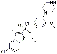 5-Chloro-N-[4-methoxy-3-(1-piperazinyl)phenyl]-3-methylbenzo[b]thiophene-2-sulfonamide hydrochloride CAS#: 209481-24-3