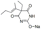5-Ethyl-5-(1-methyl-1-butenyl)-2-sodiooxy-4,6(1H,5H)-pyrimidinedione CAS#: 125-44-0