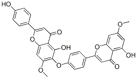 5-Hydroxy-6-[4-(5-hydroxy-7-methoxy-4-oxo-4H-1-benzopyran-2-yl)phenoxy]-2-(4-hydroxyphenyl)-7-methoxy-4H-1-benzopyran-4-one CAS#: 20931-35-5