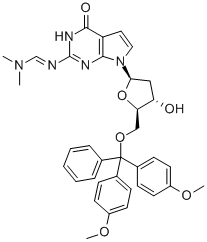 5'-O-(DIMETHOXYTRITYL)-N2-(DIMETHYLAMINOMETHYLIDENE)-7-DEAZA-2'-DEOXYGUANOSI NE CAS#: 111869-42-2