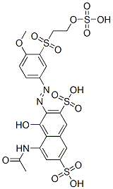 5-(acetylamino)-4-hydroxy-3-[[4-methoxy-3-[[2-(sulphooxy)ethyl]sulphonyl]phenyl]azo]naphthalene-2,7-disulphonic acid CAS#: 23622-54-0