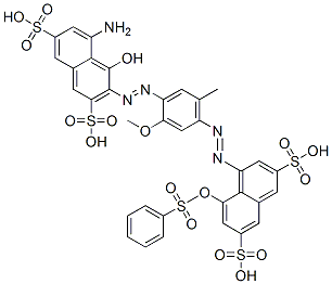 5-amino-4-hydroxy-3-[[2-methoxy-5-methyl-4-[[8-[(phenylsulphonyl)oxy]-3,6-disulpho-1-naphthyl]azo]phenyl]azo]naphthalene-2,7-disulphonic acid CAS#: 117-45-3