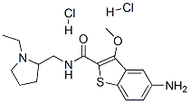5-amino-N-[(1-ethylpyrrolidin-2-yl)methyl]-3-methoxybenzo[b]thiophene-2-carboxamide dihydrochloride CAS#: 100683-81-6