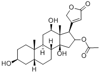 5-beta-CARD-20(22)-ENOLIDE, 3-beta,12-beta,14,16-TETRAHYDROXY-, 16-ACE TATE CAS#: 102281-00-5