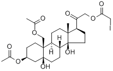 5-beta,14-beta-Pregnan-20-one, 3-beta,5,14,19,21-pentahydroxy-, 3,19-d iacetate 21-(iodoacetate) CAS#: 19886-64-7