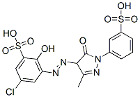 5-chloro-2-hydroxy-3-[[3-methyl-5-oxo-1-(m-sulphophenyl)-2-pyrazolin-4-yl]azo]benzenesulphonic acid CAS#: 29194-44-3