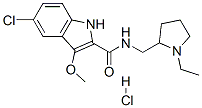 5-chloro-N-[(1-ethyl-2-pyrrolidinyl)methyl]-3-methoxy-1H-indole-2-carboxamide hydrochloride CAS#: 21716-65-4