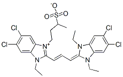 5,6-dichloro-2-[3-(5,6-dichloro-1,3-diethyl-1,3-dihydro-2H-benzimidazol-2-ylidene)-1-propenyl]-1-ethyl-3-(3-sulphonatobutyl)-1H-benzimidazolium CAS#: 28118-10-7