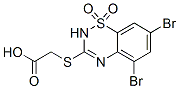 [[(5,7-Dibromo-2H-1,2,4-benzothiadiazine 1,1-dioxide)-3-yl]thio]acetic acid CAS#: 114260-75-2