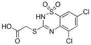[[(5,7-Dichloro-2H-1,2,4-benzothiadiazine 1,1-dioxide)-3-yl]thio]acetic acid CAS#: 114260-72-9