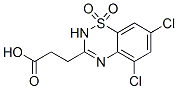 5,7-Dichloro-2H-1,2,4-benzothiadiazine-3-propanoic acid 1,1-dioxide CAS#: 101063-93-8